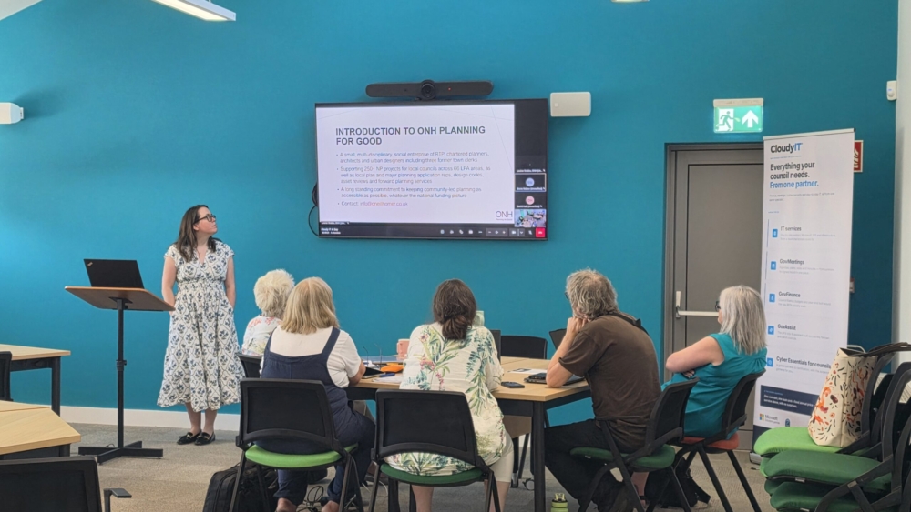 Clerks and officers at the Clerks AI Day in Milton Keynes learning about AI for town and parish councils