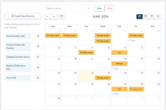 Bookings – Cloudy Town Council (18.06.2024 10_06)